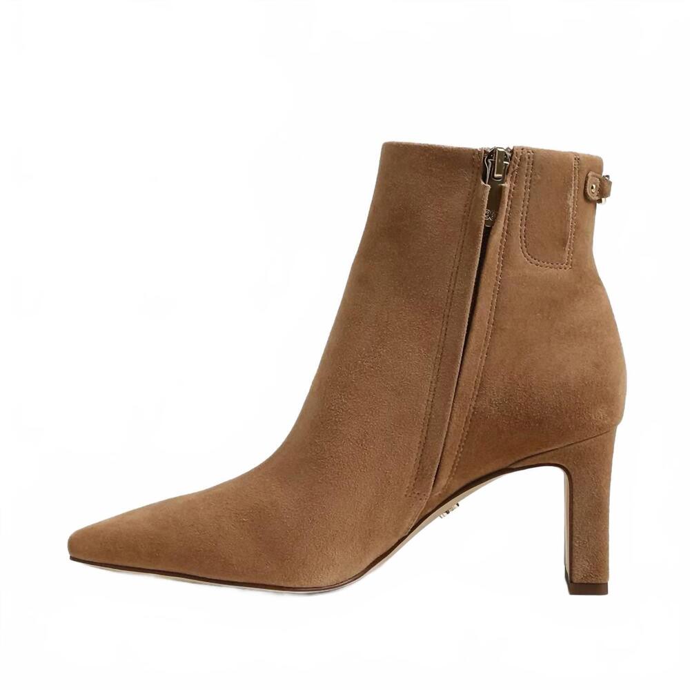 NEW SAM EDELMAN women's saige ankle bootie in cyprus tan - Picture 5 of 8